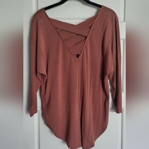Women's Rust Crisscross Top